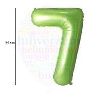 Számos zöld fólia lufi 86 cm - 7