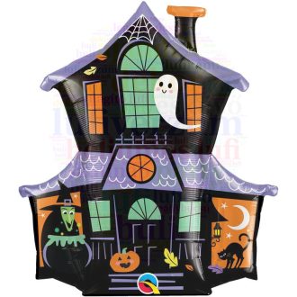 Szellemház - Haunted House Fólia Lufi Halloween-re 94 cm