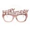 Papír rózsaarany szülinapi party szemüveg 4 db-os