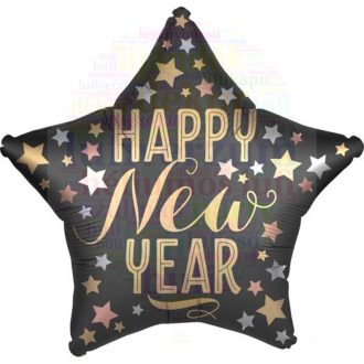 45 cm-es Satin New Year Szilveszteri Csillag Fólia Lufi