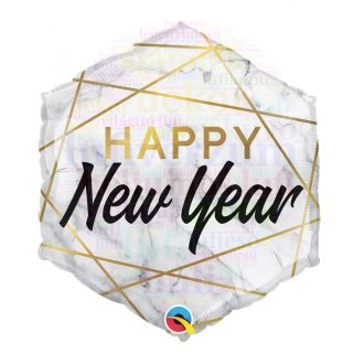 51 cm-es Satin Dotted New Year Fólia Lufi Szilveszterre