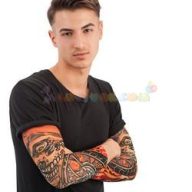 Színes Csontváz Motoros Kartetoválás