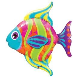Színes Halacska - Fashionable Fish Super Shape Fólia Lufi