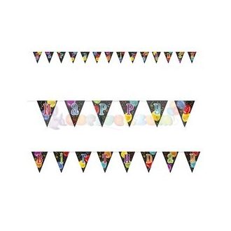 Happy Birthday Feliratú Parti Banner - 3,6 m