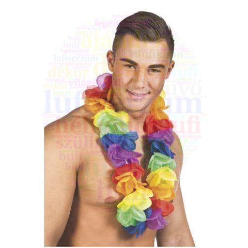 Színes Nagy Virágos Hawaii Parti Nyakfüzér