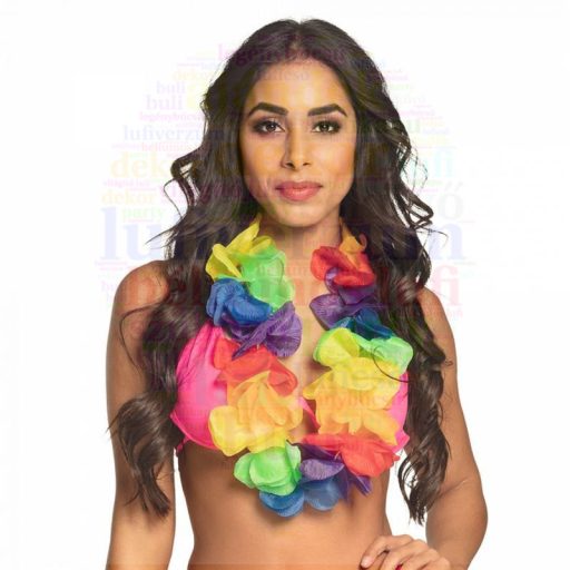 Színes Nagy Virágos Hawaii Parti Nyakfüzér