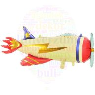 Színes Repülőgép Fólia Léggömb - 91 cm
