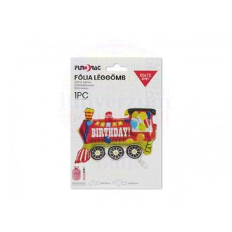 Színes Vonat Fólia Lufi - 70 cm