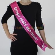   Szingli Többé Nem Leszek! Rózsaszín Vállszalag Lánybúcsúra