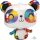 Szivárványos panda fólia lufi 60 cm