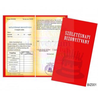 Születésnapi bizonyítvány - Születésnapi ajándék