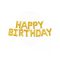 Happy Birthday - Születésnapi fólia lufi betű füzér arany