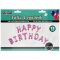 Happy Birthday - Születésnapi fólia lufi betű füzér rózsaszín