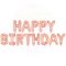 Happy Birthday - Születésnapi fólia lufi betű füzér rózsaarany