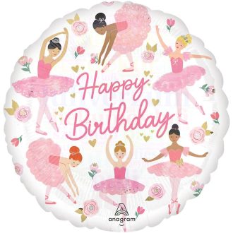 Birthday Ballerinas Szülinapi Fólia Lufi - 45 cm