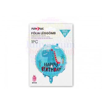 Szülinapi dínos fólia lufi - 45 cm