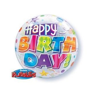   Birthday Party Minták Születésnapi Bubble Léggömb, 56 cm-es