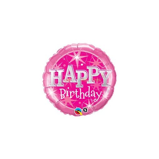 Pink Csillogó Születésnapi Fólia Lufi