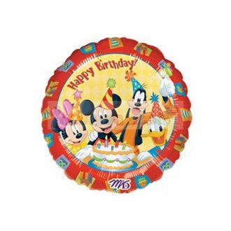   Mickey & Friends Happy Birthday - Mikiegeres Szülinapi Fólia Lufi
