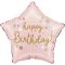 Szülinapi pink csillag fólia lufi - 45 cm