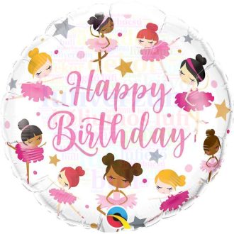   Birthday Ballerinas Szülinapi Fólia Lufi - 45 cm - qualatex