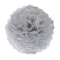 Szürke bolyhos függő pompon dekoráció - 35 cm