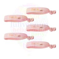   Team Bride Feliratú Rózsaszín Karkötő Lánybúcsúra, 5 db-os