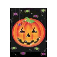   Tök Mintás Parti Asztalterítő Halloween-ra - 137 cm x 259 cm