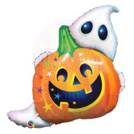 Tök és Szellem - Fólia Lufi Halloween-re, 84 cm