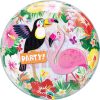 Vidám Tukán és Flamingó Mintás Szülinapi Bubble Lufi - 56 cm