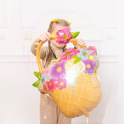 Tulipán virág csokor - Anyák Napi Fólia Lufi - 96 cm