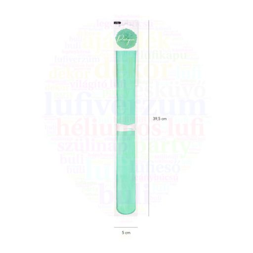 Türkiz bolyhos függő pompon dekoráció - 35 cm