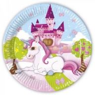 Unicornis Parti Tányér - 8 db-os, 19,5 cm
