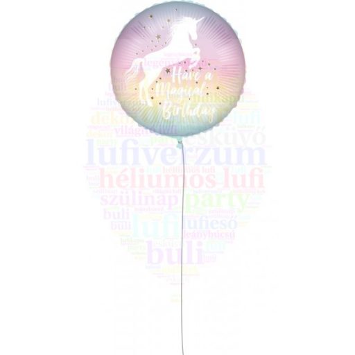 Unikornis Have a Magical Bday Születésnapi Fólia Lufi Súllyal