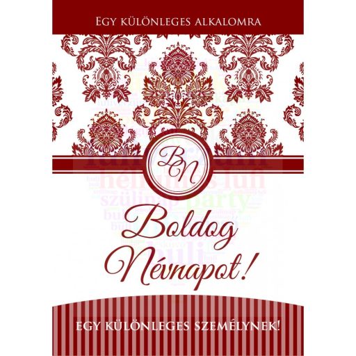 Névnapi Üveg Címke, Boldog Névnapot! 2 Db-Os