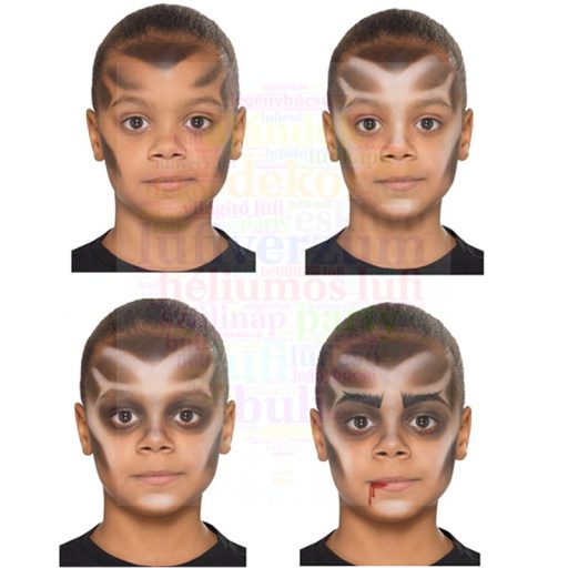 Vámpír Arcfestő Make-Up Készlet Útmutatóval Gyerekeknek