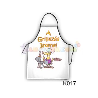 Vicces kötény - A grillezés istene K017