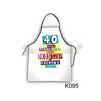 Vicces kötény - 40 évembe került K095