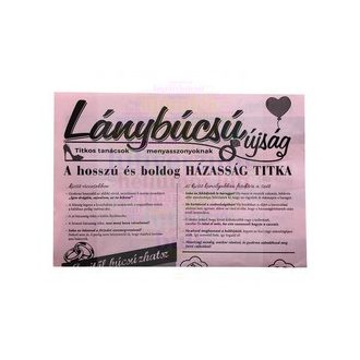 Leánybúcsú újság