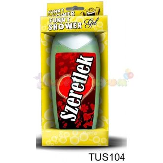 Vicces Tusfürdő Szeretlek piros 104
