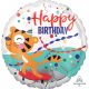 Vidám tigris születésnapi fólia lufi 43 cm