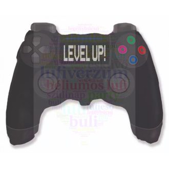Videójáték Kontroller Mintás Fólia Lufi - 61 cm