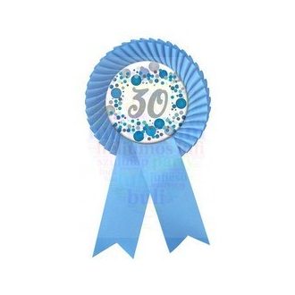   Világoskék Szalagos 30-as Pasztell Konfettis Szülinapi Számos Parti Kitűző