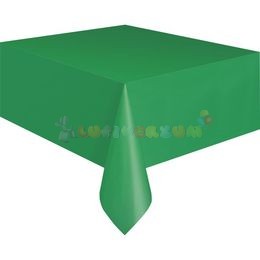 Zöld Műanyag Party Asztalterítő - 137 cm x 274 cm