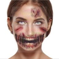 Zombi Mintás Arc Tetoválás