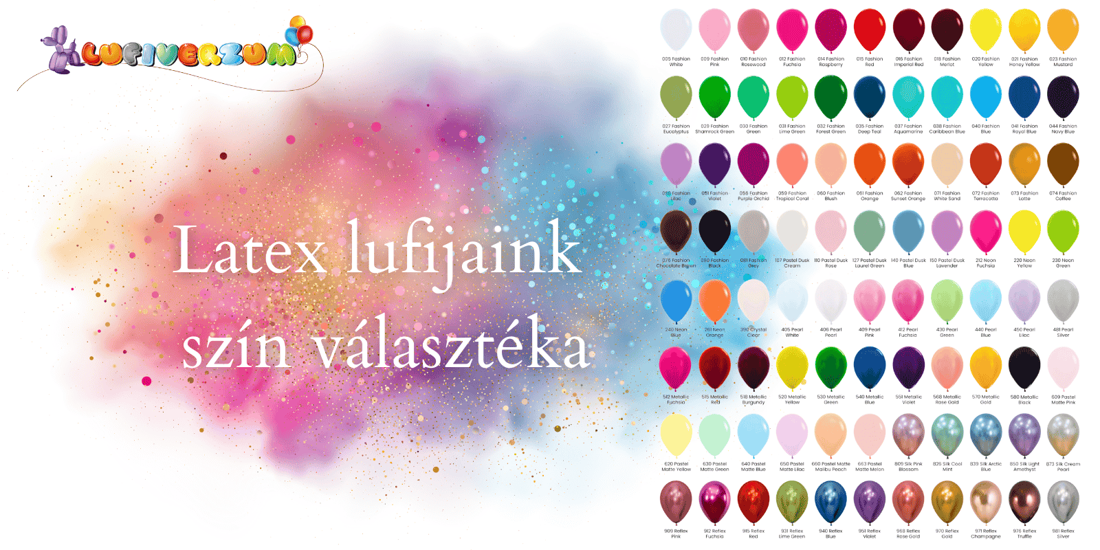 Latex lufi szín választék 